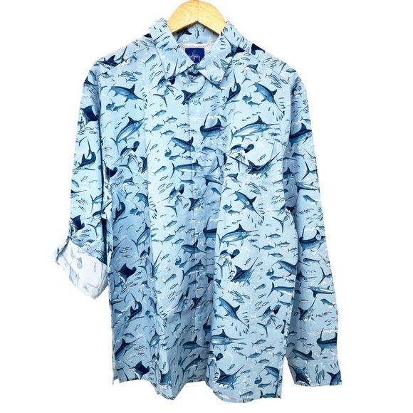 Guy Harvey Other - Guy Harvey Tonal Bills Long Sleeve Performance Fishing Shirt Large